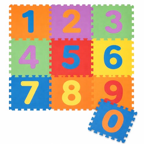 Tappeto Bambini in Eva – 10 Pezzi con Numeri e