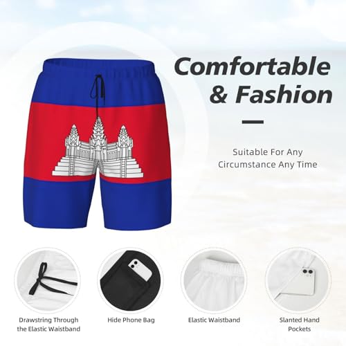Short de bain Cambodge homme avec doublure de compression séchage rapide