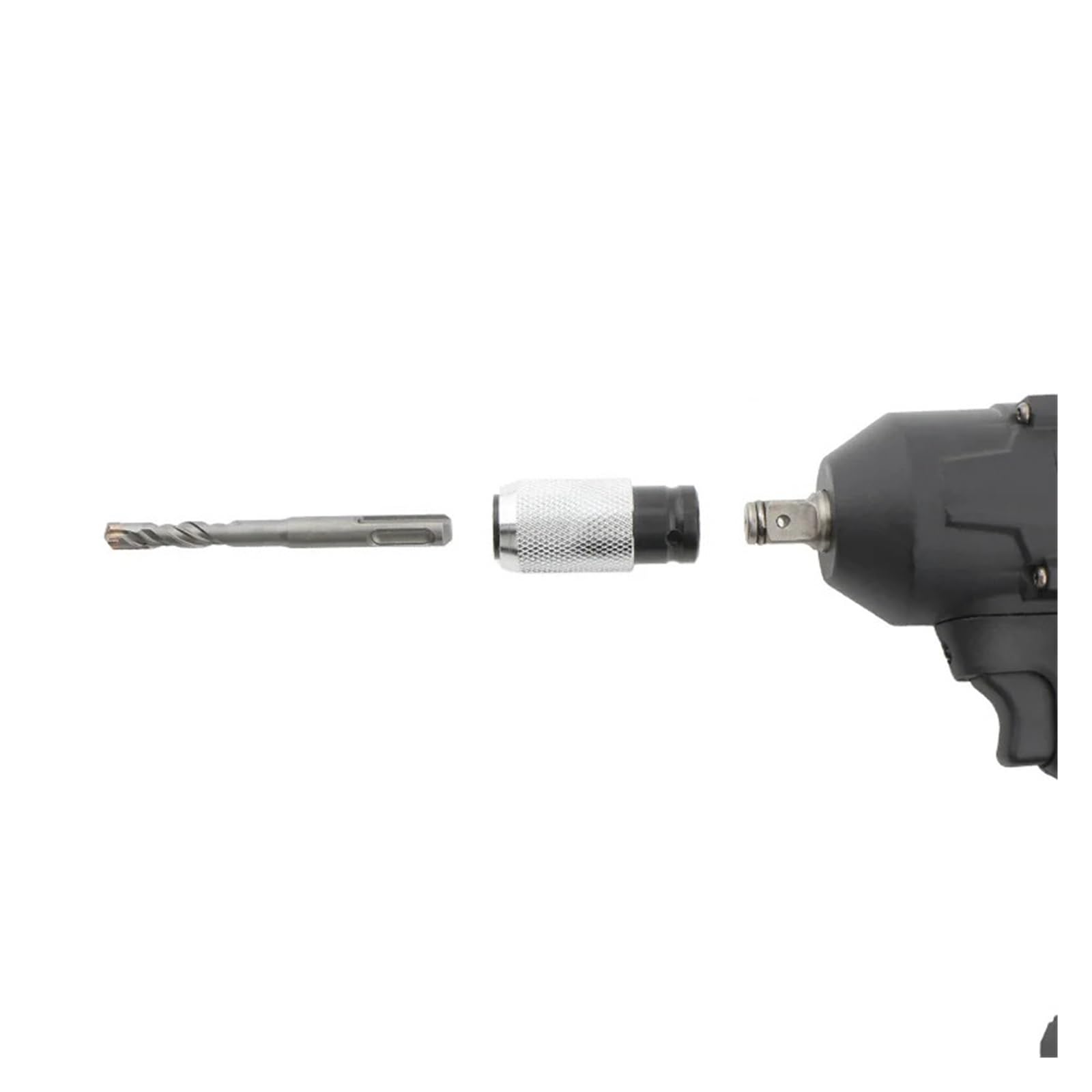Elektryczny adapter klucza udarowego 1/2 Konwertuj na interfejs SDS PLUS na wiertarkę udarową Konwertuje narzędzia(2 Pcs)