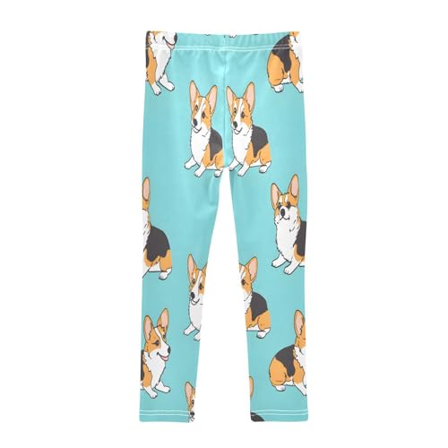Toddler Girls Leggings Printed Yoga Pants Leggings Different Posts Corgis for Kids2