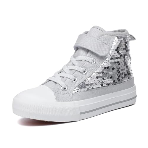 Zoroadke Kids Sparkle Sequins High Top Canvas Shoes
