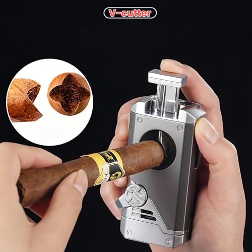 Encendedor butano 5 en 1 antorcha gris miniatura 4