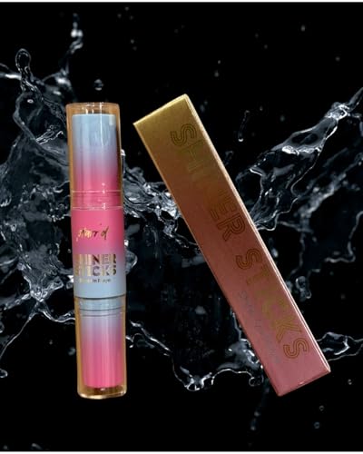Image of SHINER STICKS Dual-colored Applicator Athletic Sunscreen Sticks, 14 Colors, SPF30 UVA & UVB Protection, Water-Resistant, Moisturizer, Glare Reduction, Easy application & removal (Pink & Gold)