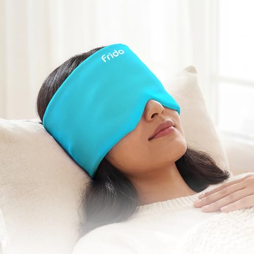 Image of Frido Hot & Cold Therapy Cap | 360 Full Head Coverage | Reusable Cooling & Warming Cap with Gentle Compression | Blue