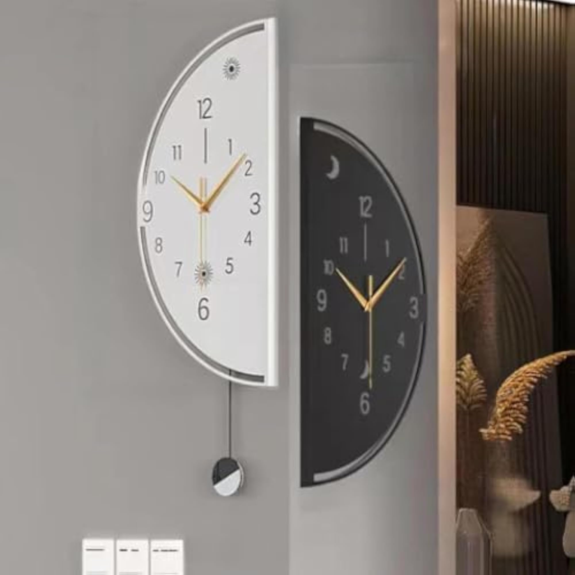 Double Sided Corner Wall Clock Decorative Clock for Office