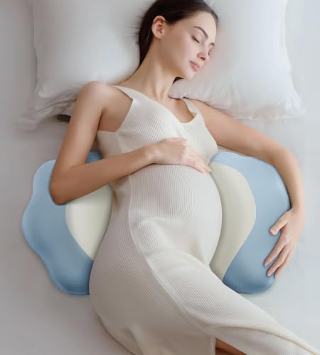 Image of DONAMA Memory Foam Pregnancy Pillow for Sleeping, Cooling Maternity Pillow | Small Pregnancy Pillow, Adjustable Wedge Pillow For Belly /Back /Hips Support, Travel Maternity Pillow for Pregnant Women