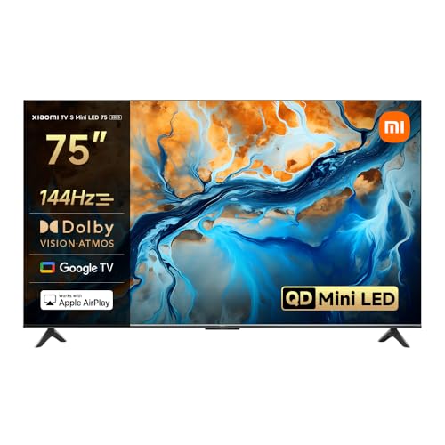 Xiaomi TV S Mini LED 75, QLED, 75 inch, Dolby Vision, Atmos144Hz, 1200 nits