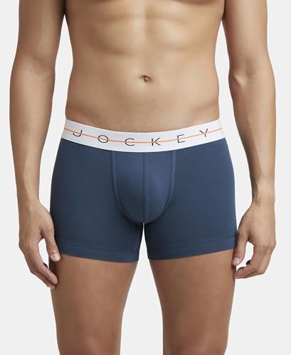 Image of Jockey NY16 Men's Super Combed Cotton Elastane Stretch Solid Trunk with Ultrasoft Waistband (Pack of 2)