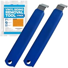 IMPRESA Vinyl Siding Removal Tool Kit - Pack of 2, Blue - One-Piece Steel Zip Tool for Siding Removal - 7-Inch Extra-Leverage & Comfort-Grip Handles