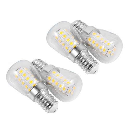 NUOBESTY 4 piezas Bombilla LED para Frigorífico Luz Cálida Base Pequeña de Pack Unidades Compatible con Máquinas de Coser y Congeladores Iluminación y Duradera