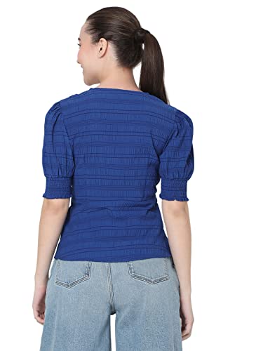 Image of VERO MODA Printed Polyester V Neck Womens Top