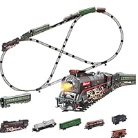 Amazon.co.jp: HJJ 蒸気機関車トレインセット、電池式列車、模型列車