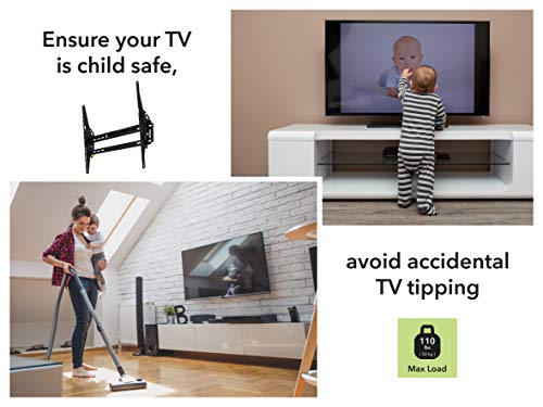 Avf El801B-A Adjustable Tilt, Low Profile Tv Mount For 30-Inch To 80-Inch Tvs, Black, Fits Most 40”, 42”, 46”, 47”, 50”, 55”, 60”, 65”, 70”, 75”, 80”. Universal Bracket And Vesa 50X50 To 600X400 #TOP6