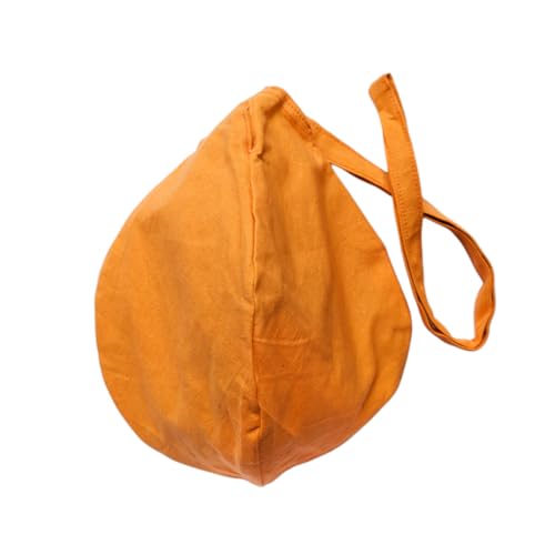 Image of Pure Cotton Chanting Bag or Gomukhi Japa Mala Bag or Cotton Bead Bag with Sakshi Mala Counter (Orange)