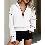 PRETTYGARDEN Women's 2026 Fall Hooded Sweatshirts Long Sleeve Half Zip Cropped Hoodies Pullover Winter Fashion Clothes - Image 3