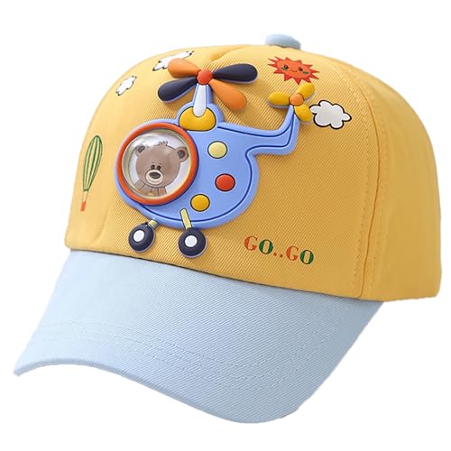 Kids Baseball Cap Breathable Sun Hat Cute Cartoon 1-7 Years Old
