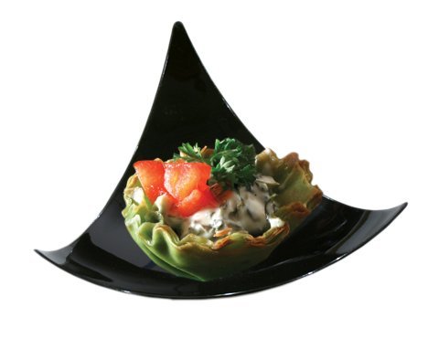 100 Black Plastic Mini Triangle Dessert Plates 100 Shooting Star Mini Appetizer Plates Small Cocktail Party Plates Sushi pie Tasting Plates Sample Plates â€¦