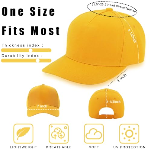 Image of 12 Pack Seamless Baseball Caps Wholesale Bulk - No Center Seam, DIY Friendly, Adjustable Breathable Lightweight for Men Women