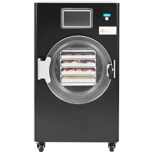 Happybuy Vacuum Freeze Dryer Machine, 8.8-13.2 LBS/Batch Capacity with 4-Layer Trays, Adjustable Timer & Temperature Control, for Fruits, Vegetables, Meat, and More, Black