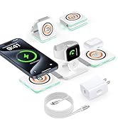 3 in 1 Charging Station for iPhone 15/15 Pro/15 Pro Max/15 Plus,20W Wireless Charger Foldable for...