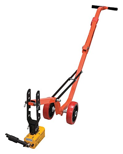 Allegro Industries 9401-26 Magnetic Lid Lifter, Steel Dolly, Heavy Duty Magnet Lift, Weight 900 lb Flat Items, 450 lb Round Items, Orange