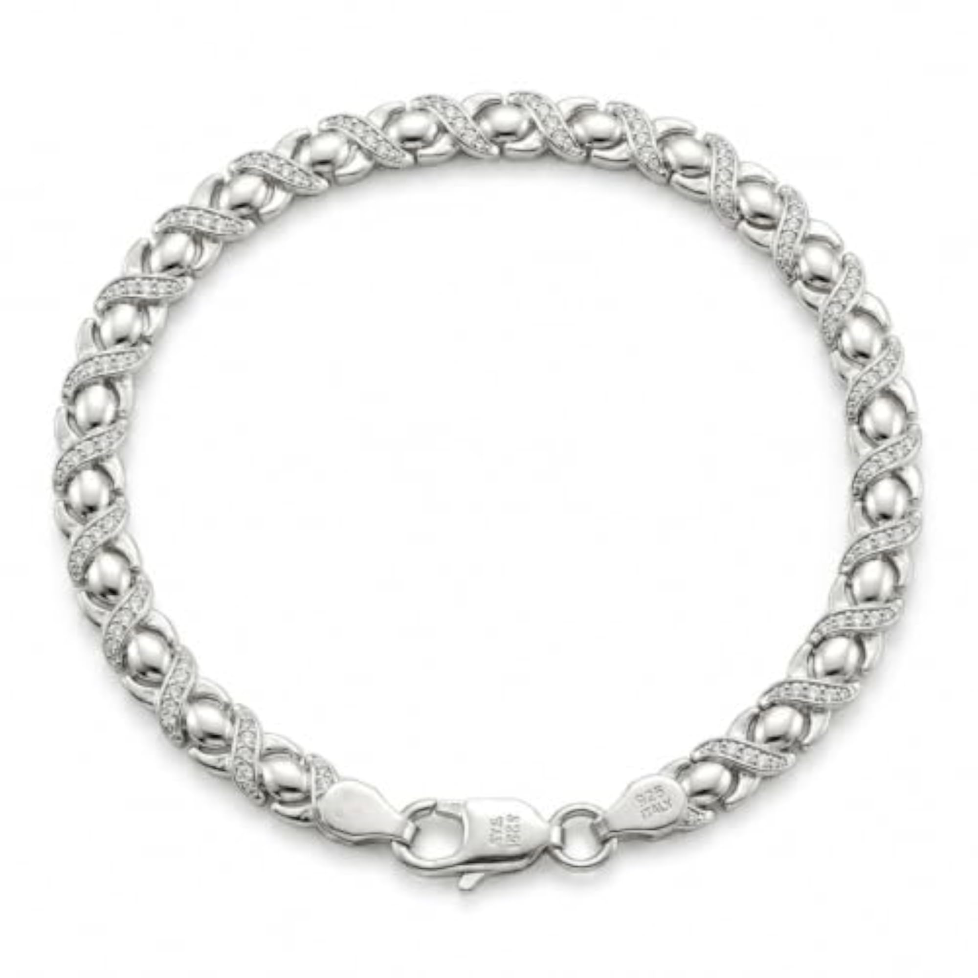 925 Sterling Infinity Link Wristlet Bracelet for Kids