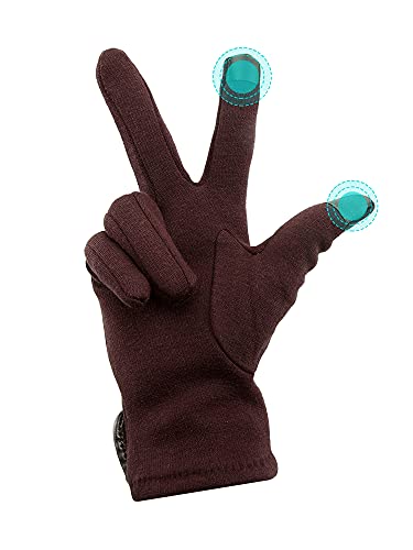 Image of Patelai 3 Pairs Womens Gloves Winter Touchscreen Texting Phone Windproof Gloves Warm Fleece Lined Cold Weather