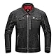 BORLENI Motorradjacke Denim Herren Motorrad Jeansjacke mit Protektoren Atmungsaktiver Panzerschutz Hochglanz Reflektierend für Frühling Sommer Herbst