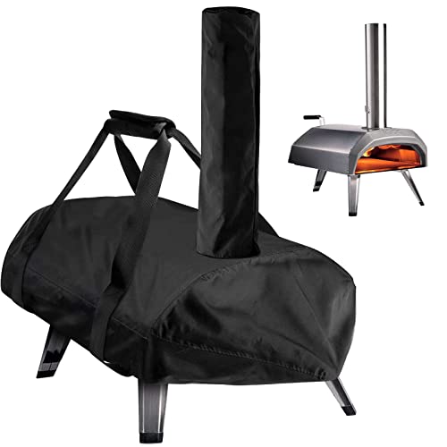 Raweao Pizzaofen Abdeckung für Ooni karu 12 Pizzaofen Abdeckhaube, Wetterfeste Schutzhülle für Pizzaofen Ooni Karu 12, 500D Oxford wasserdichte Staubdichte Pizzaofen Zubehör Cover