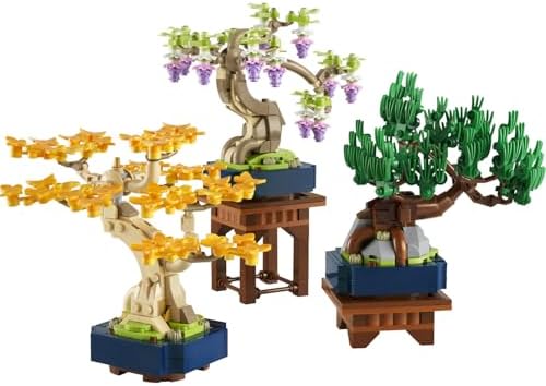 LEGO Botanicals Mini Bonsai Ağaçları 10373 – Ginkgo, Wisteria ve Siyah Çam Ağaçlarından Oluşan Yapay Bitki İçeren Sevgililer Günü'ne Özel Dekoratif Model Yapım Seti (709 Parça) - Görsel 2
