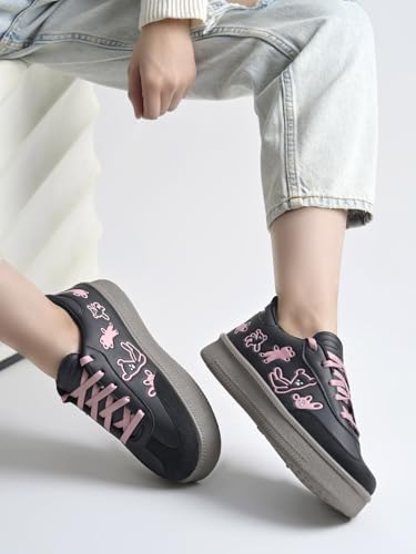Image of Shoetopia Women's Casual Sneakers | Lace-Up Low-Top Shoes with Cushioned Sole | Trendy Daily Footwear Walking Shoes