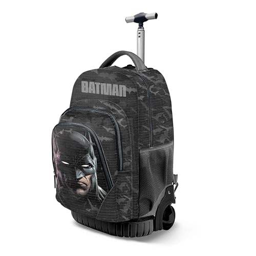 Sac à dos à roulettes Batman de 32 x 47 cm adapté aux collégiens ayant besoin de volume