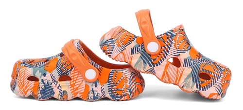 Image of INMINPIN Kids Cute Clogs Cartoon Garden Shoes Boys Girls Slides Slippers Indoor Outdoor Children Water Shower Beach Pool Sandals