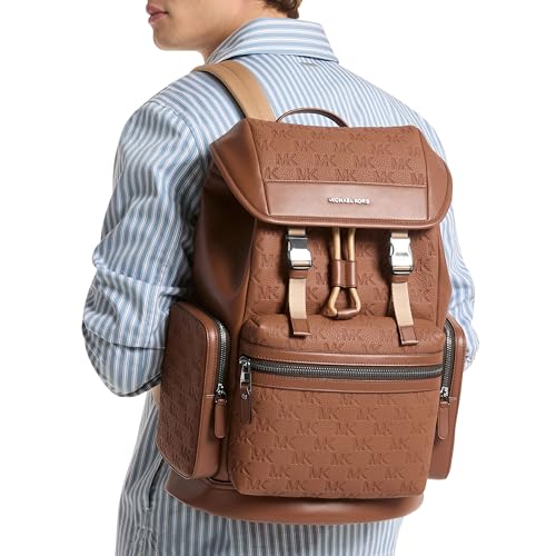 Michael Kors Men's Jet Set Triple Pocket Backpack/Matte Pebble Emb Leather, Luggage by Michael Kors - Image 3