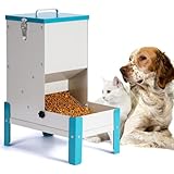 MUYIRTED Futterautomat Hund Trockenfutter, Metall-Futterspender für Katzen/Hunde, mit Abnehmbarem Näpfe, für Kleine Haustiere Geeignet