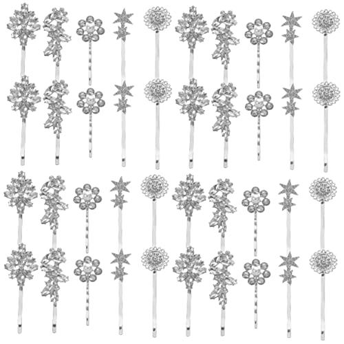 Barrettes de cheveux élégantes FRCOLOR : lot de 40 pinces décoratives en rhinestones