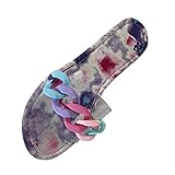 2021 Nuevo Moda Chanclas Mujer Sandalias Verano Flip flop planas Fiesta Serpentina Cómodo Transparente Sandalias de Vestir Playa Talla grande Casual Zapatos Sandalias de Punta Abierta