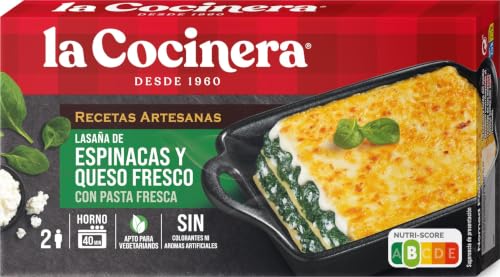Lasaña de espinacas y queso fresco 500 g (congelada)