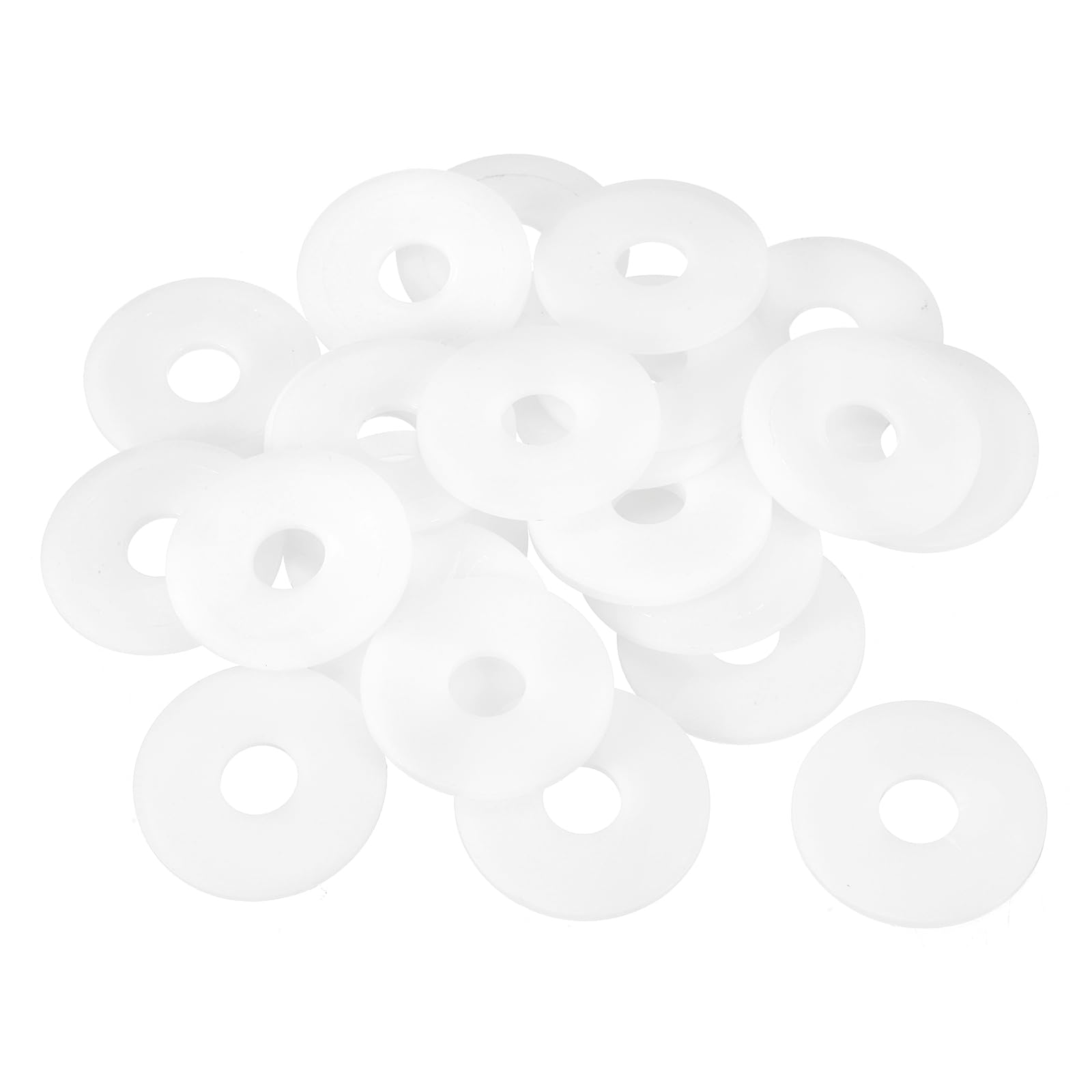 sourcing map 25Pcs M12 Nylon Flat Washers,12mm ID 40mm OD 2mm Thick White