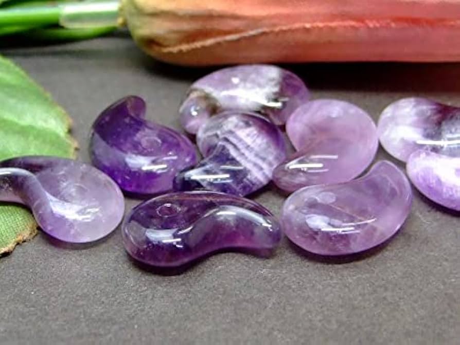 Amazon.co.jp: 49532H アメジスト 勾玉 12mm×18mm 1個売り