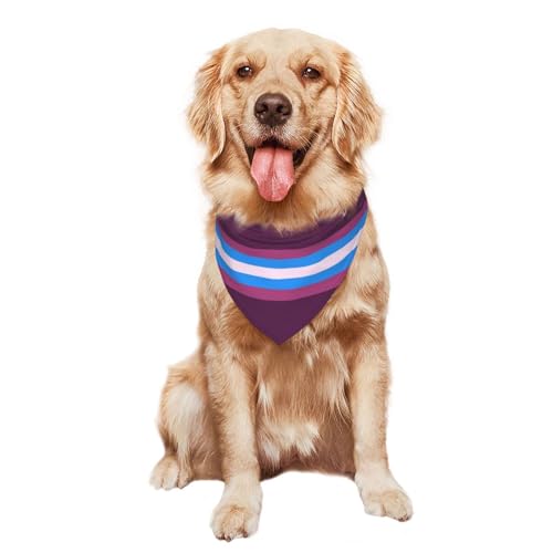 Gender Non-Conforming LGBT Pride Gay Lesbian Rainbow Dog Bandanas Washable Adjustable Triangle Dog Bibs Neckerchief for Cat Pet Birthday Costume Accessories