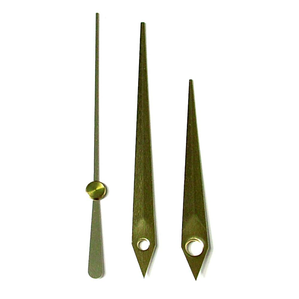 Replacement Gold Metal Press Fit Clock Hands Compatible With Chinese Quartz Mechanism DIY Repair 86mm