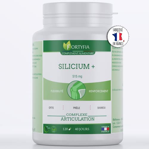 SILICIUM + | COMPLEXE ARTICULATIONS | FLEXIBILITÉ | RENFORCEMENT | Ortie piquante, Prêle, Bambou | 120 Gélules | FORTYFIA | Fabriqué En France