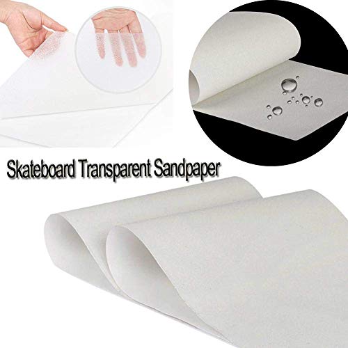 Skateboard Grip, Grip Skateboard sans Bulles, imperméable à l'eau, Transparent Scooter Grip Tape, Longboard Griptape, Papier de Verre pour 126 * 27cm Cover