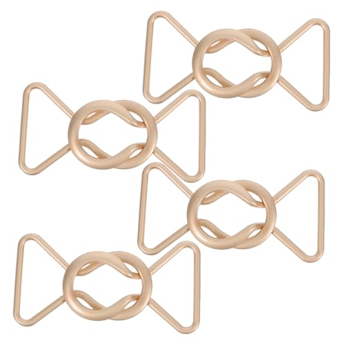 PLAFOPE 4 pares Hebillas de Cinturón Metálicas Entrelazadas Figuras para Mujer Accesorios para Overoles Premamá y Vestido Mate