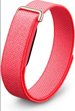 Google Fitbit Air - Screen-Free Fitness Tracker with Sports Activity Tracker Heart Rate & Sleep Tracker AI-Powered Personalized Coaching - Raspberry Red