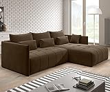 𝗦𝗢𝗟𝗜𝗗𝗘 𝗞𝗢𝗡𝗦𝗧𝗥𝗨𝗞𝗧𝗜𝗢𝗡 - Die stabile Gestell- und Rahmenkonstruktion aus Kiefernholz und laminierten MDF Möbelplatte sorgt für die notwendige Standfestigkeit. Die Füße aus Metall in Chromoptik sind sehr stabil und die Couch ist bis zu max. 200 kg belastbar. Die Sitzhöhe beträgt angenehme 40 cm. Sitztiefe mit Kissen 65 cm/ohne Kissen 87 cm