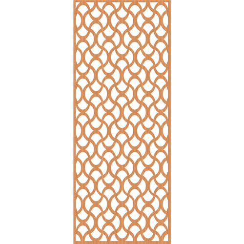 Image of 35 3 /8 inchW x 89 3 /8 inchH x 3 /8 inchT Resort Decorative Fretwork Wood Wall Panels, Cherry