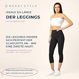 Merry Style Leginsy Damskie 3/4 z Wiskozy MS10-144 (Czarny, L)