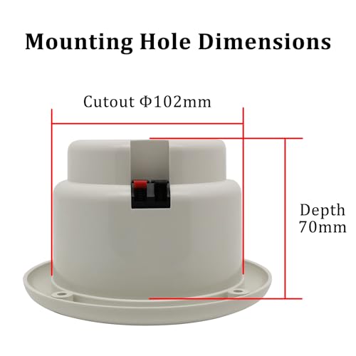 Image of HiQltyla 5.25 Inch Waterproof Marine Boat RV Hot Tub Outdoor Speaker, WEAH-400 25 Watt Dual Cone 2 Way Full Range White Color (Sold as a Pair)